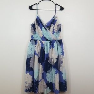 Banana Republic Blue Shades Floral Midi Dress NWT